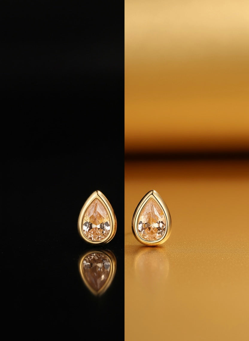 Celestial tear drop earrings