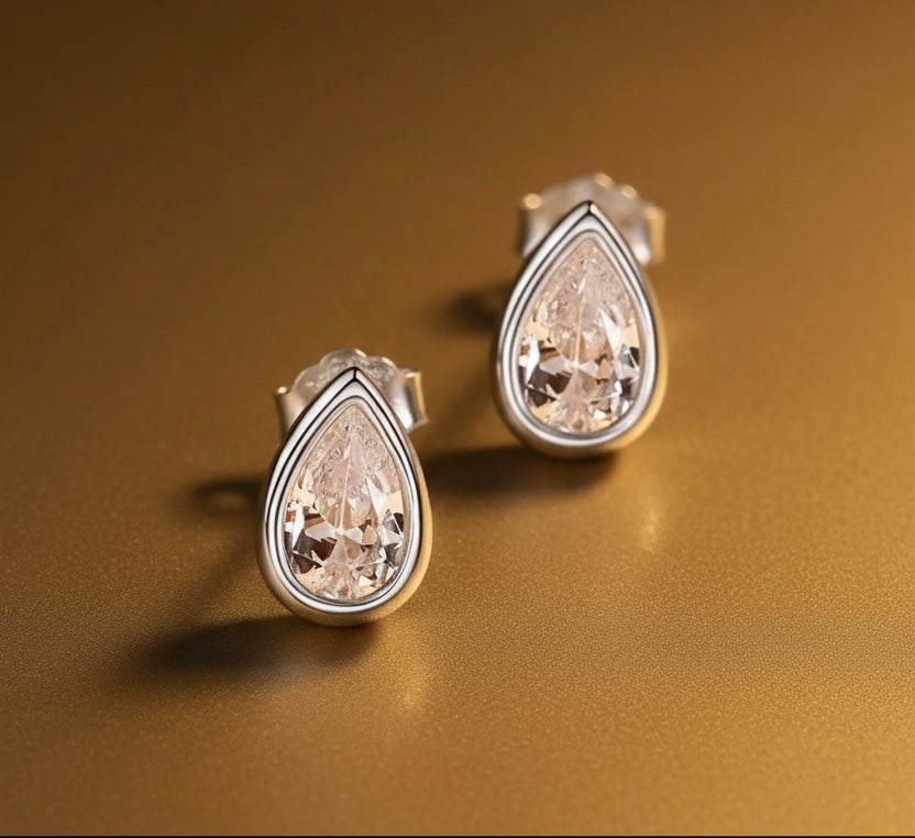 Celestial tear drop earrings