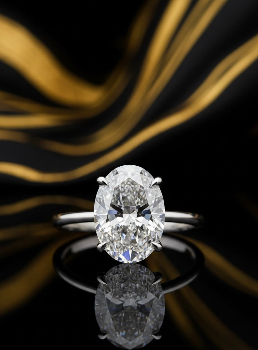 Nebula core oval cut ring