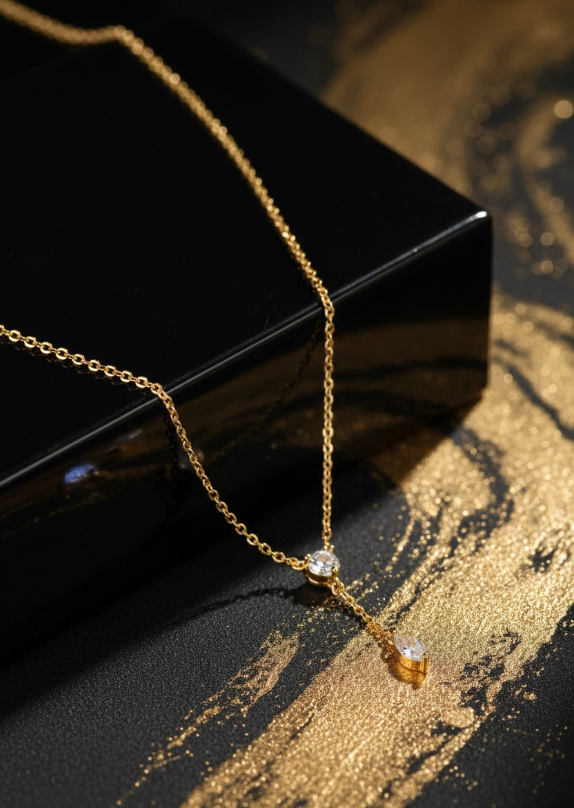 Starfall seam necklace