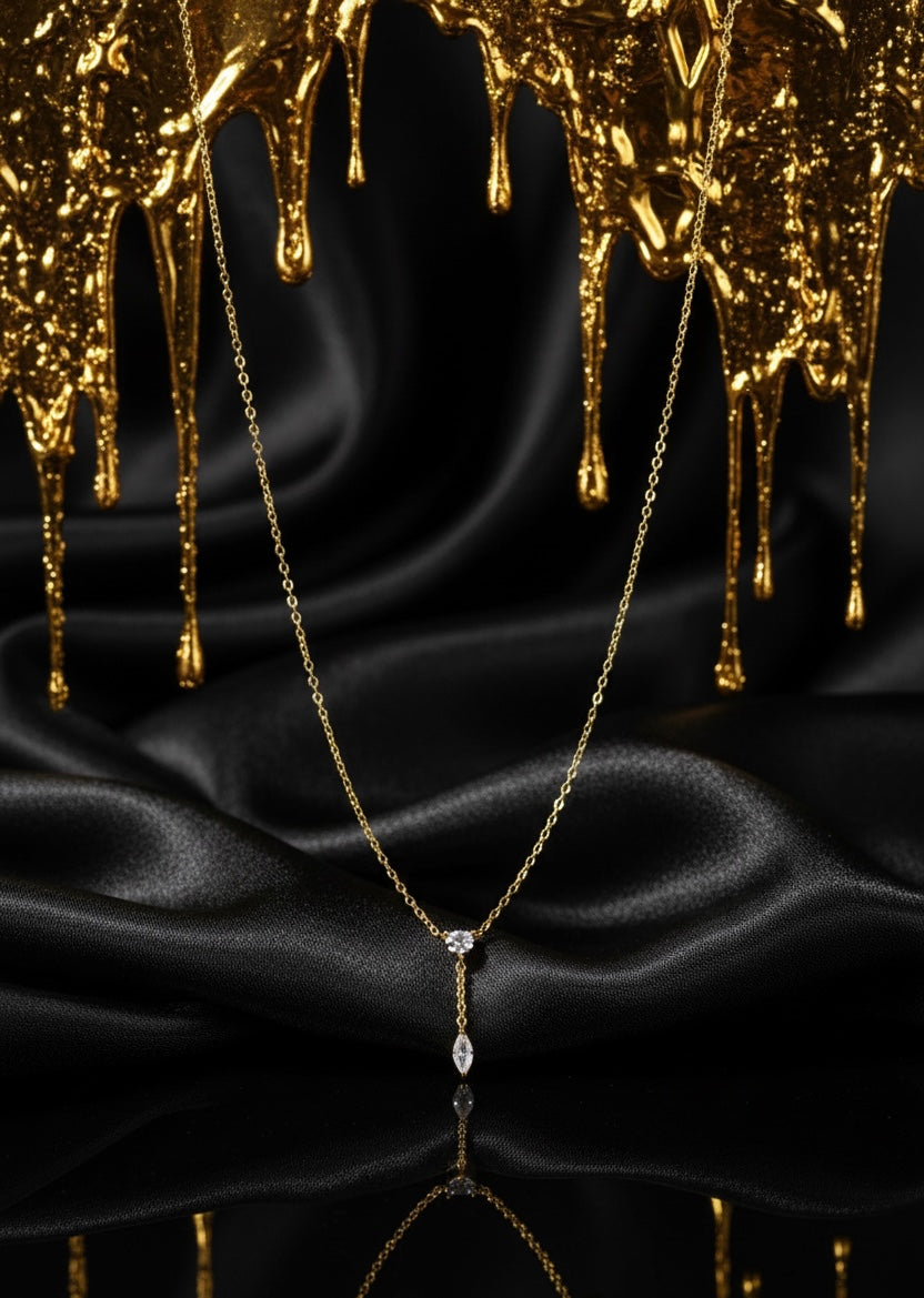 Starfall seam necklace