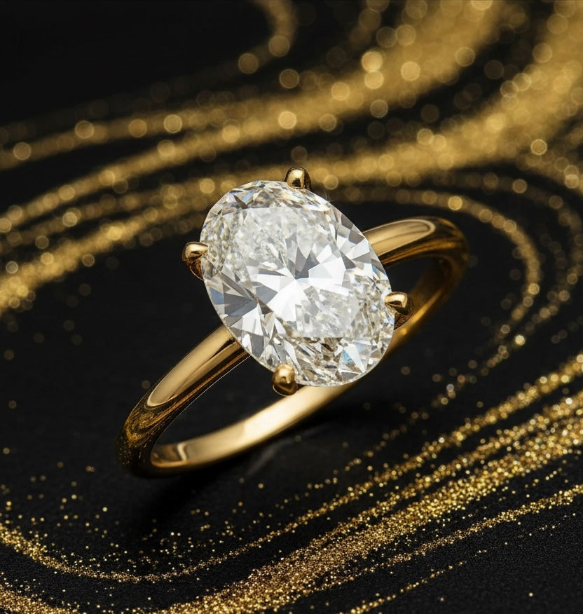 Nebula core oval cut ring