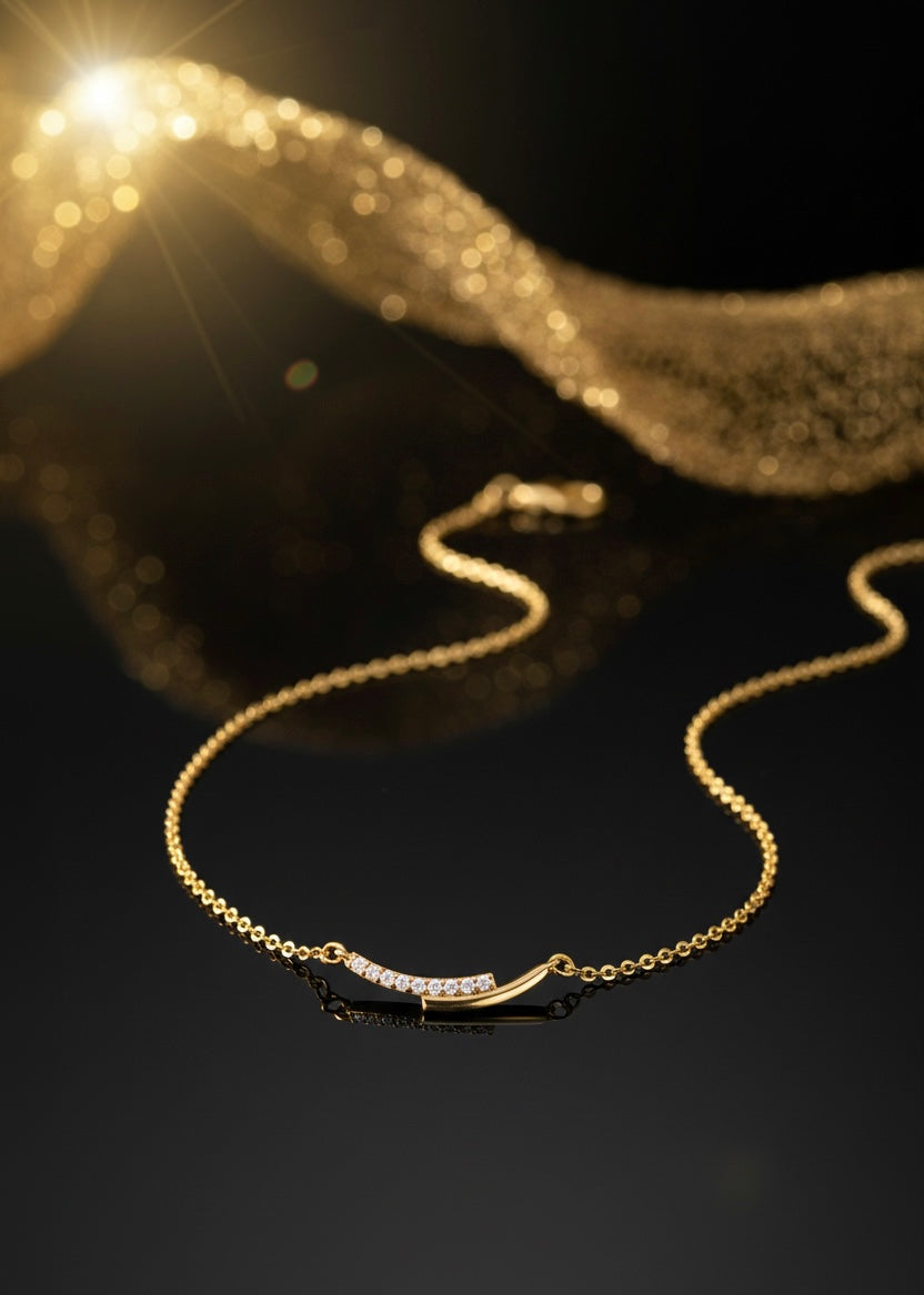 Sunrise arc necklace