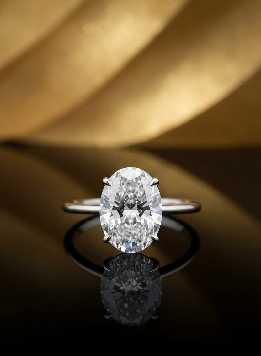 Nebula core oval cut ring